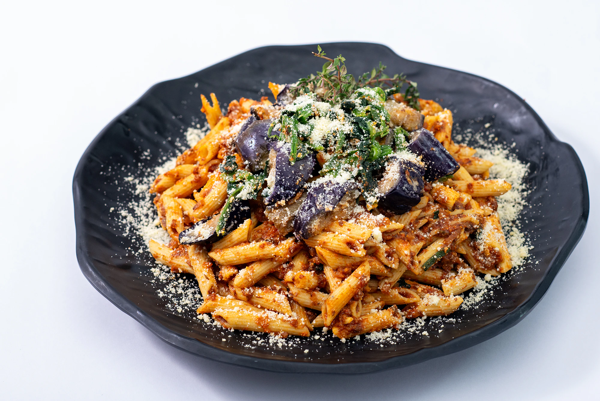 茄子とほうれん草のミートソースペンネ (10～12名分)