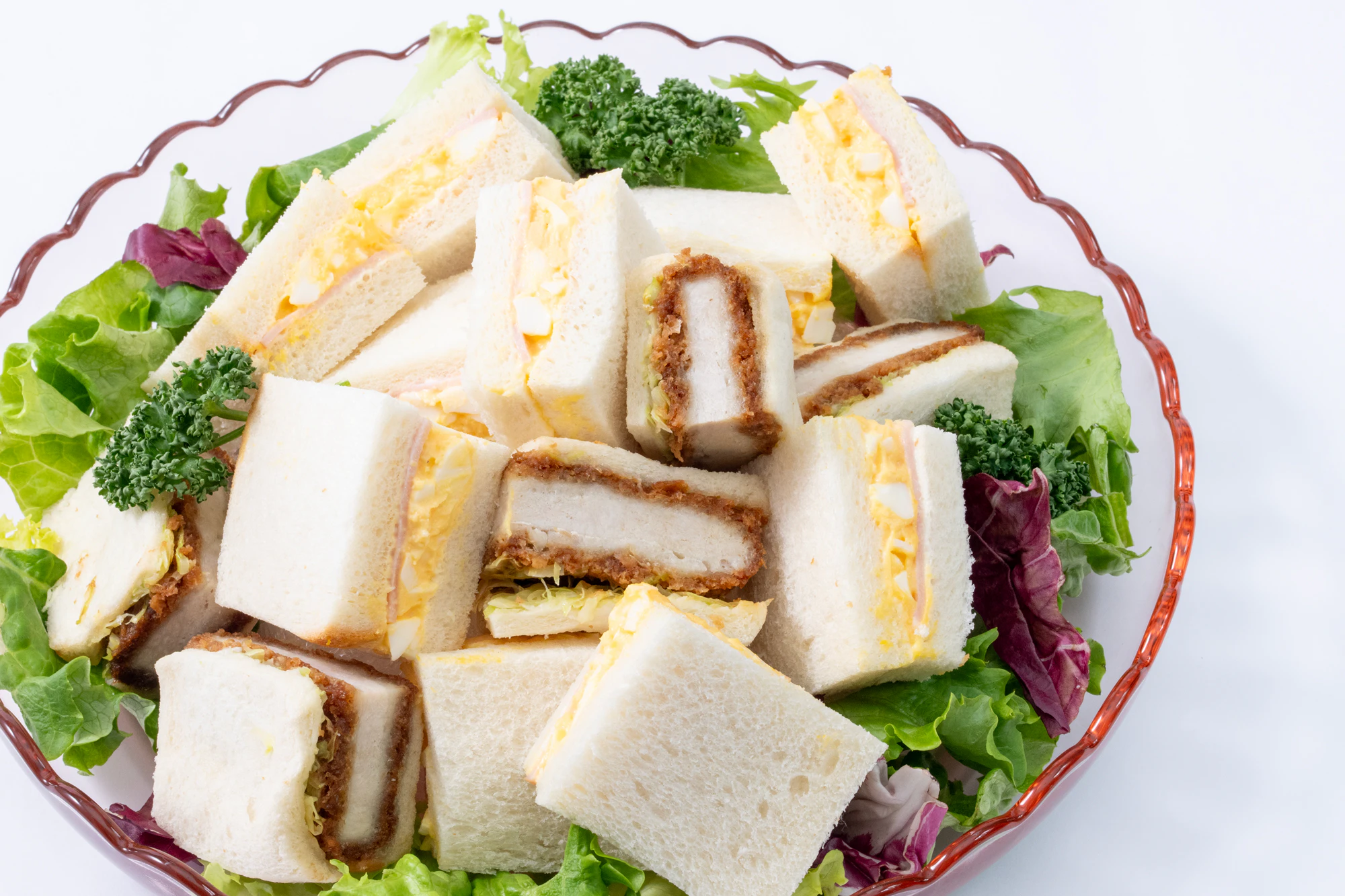 ミックスサンド（厚切りロースカツ＆ハムたまご）(20切れ)